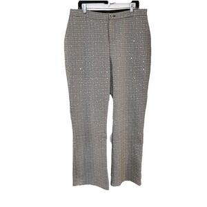 Midnight Velvet Sequin Pants Black Gold Bling Luxury‎ Mob Wife Straight Leg 16